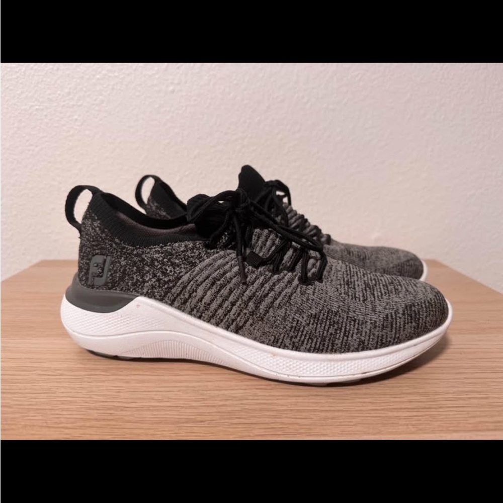 Foot Joy Waterproof - Spikeless Gray and Black Knit Womens Golf Shoes